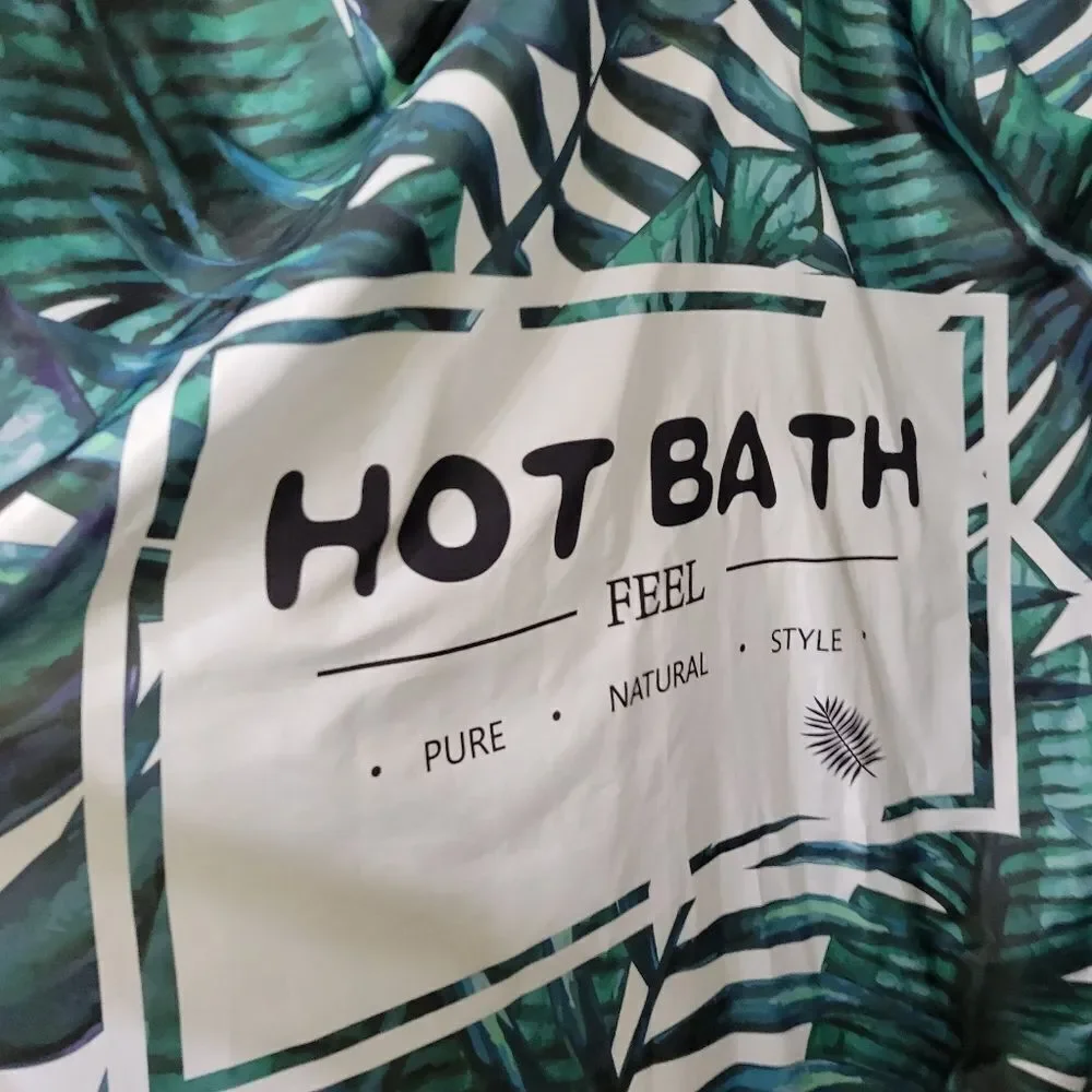 Hot Bath graphic shower curtain